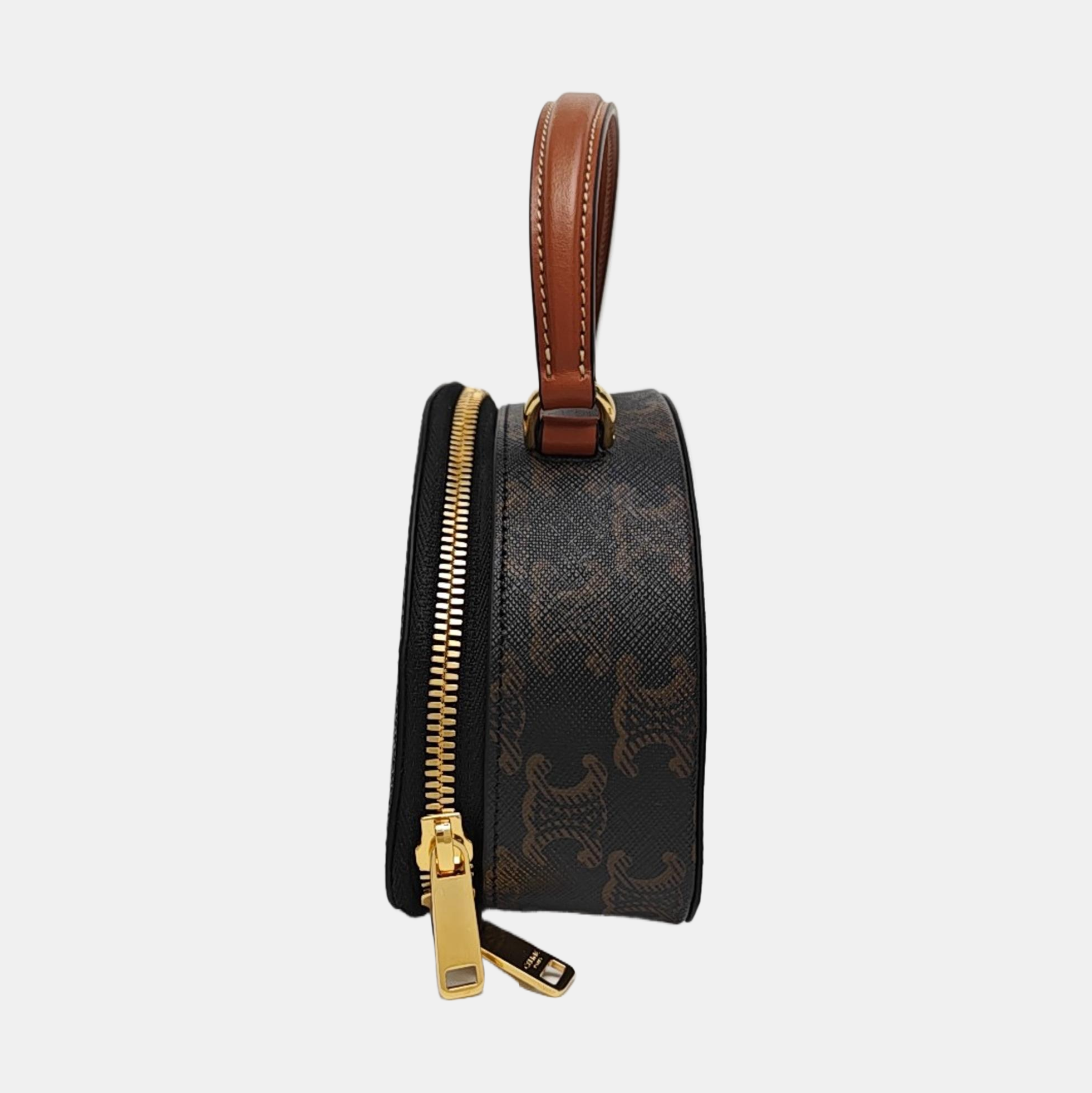 TRIOMPHE Small Coated Canvas Brown