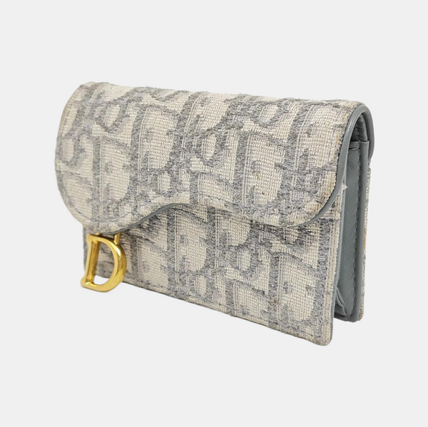 Monedero Saddle de lona Monogram gris