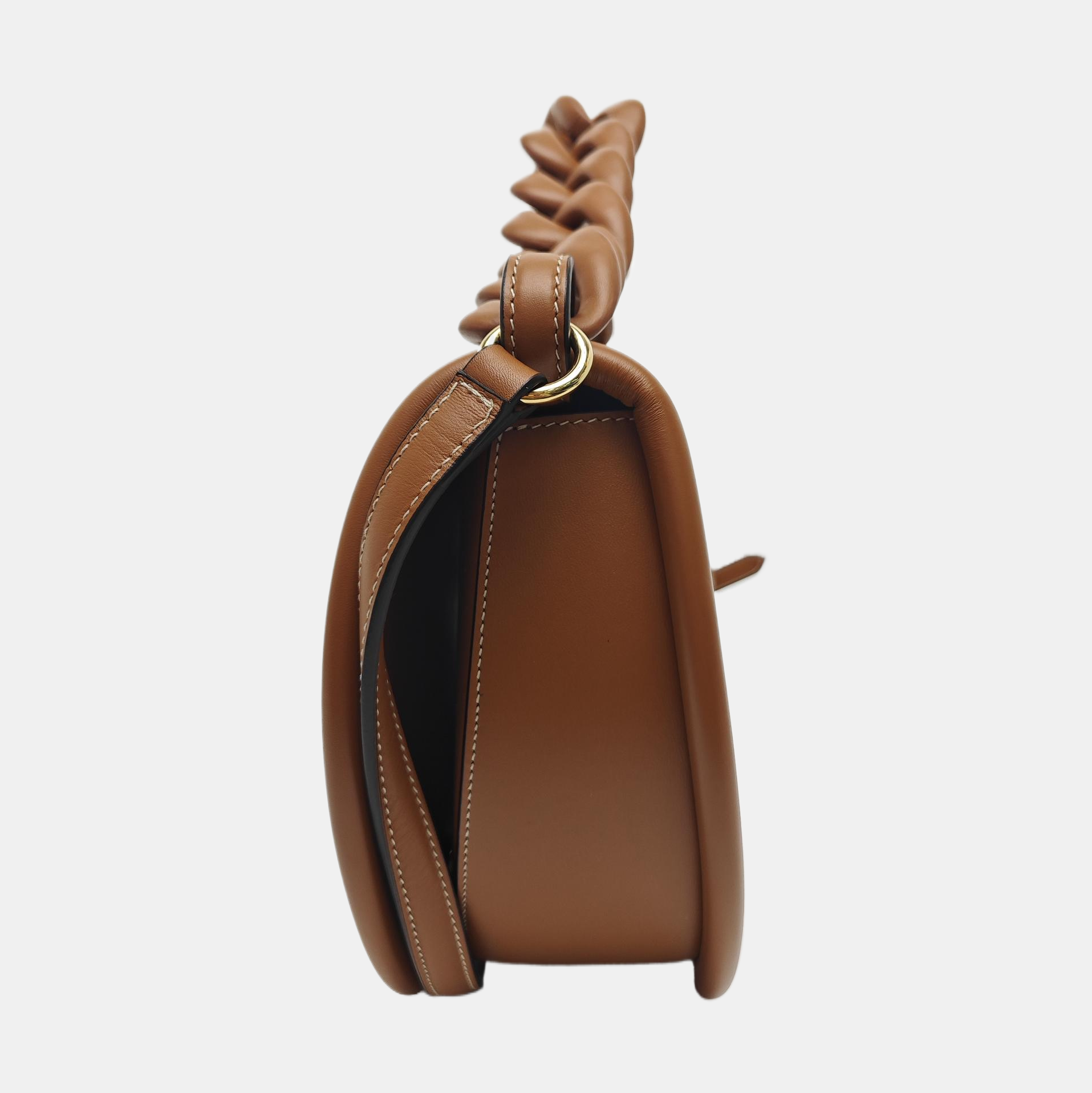 Calfskin Shoulder Bag Brown