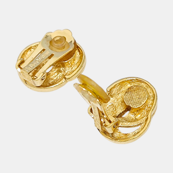 Metal Gold Clip On Earrings