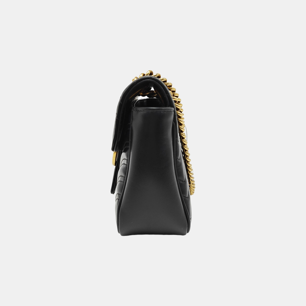 GG Marmont Medium Quilted Calfskin Black