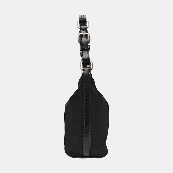 Nylon Top Handle Bag Black