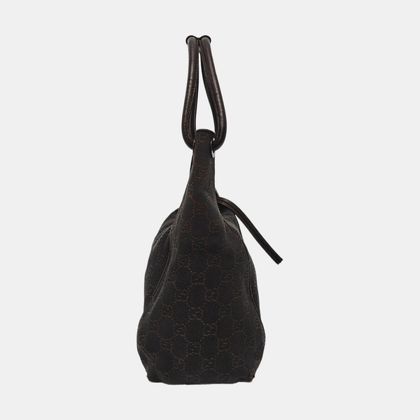 Monogram Canvas Shoulder Bag Brown