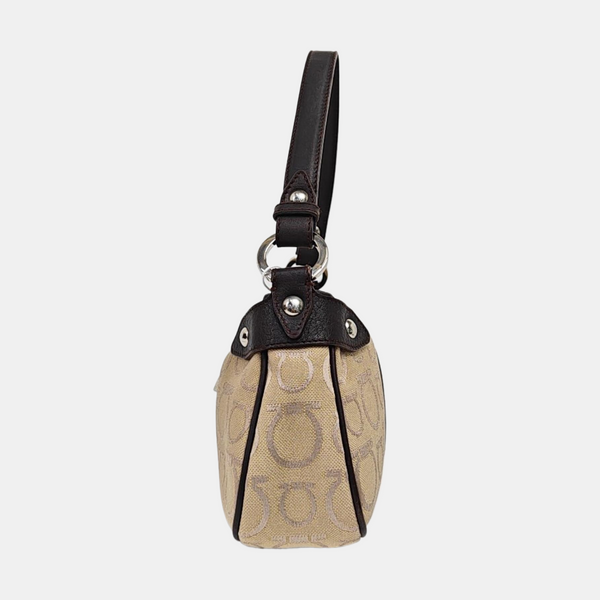 Canvas Top Handle Bag Brown