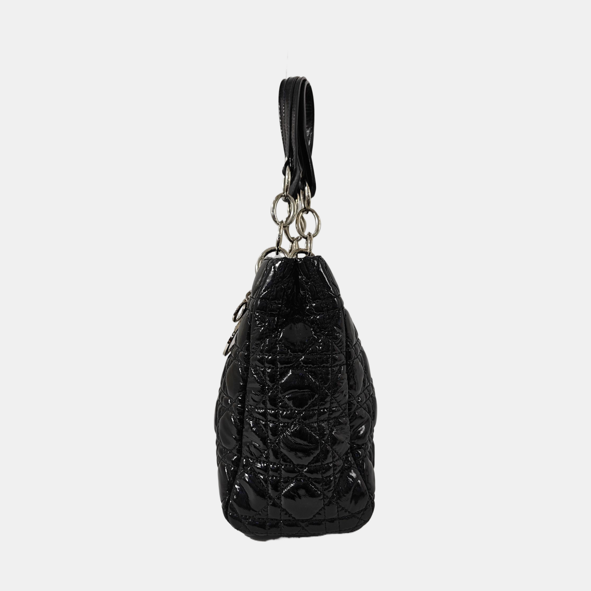Dior Soft Cannage Patent Leather Black