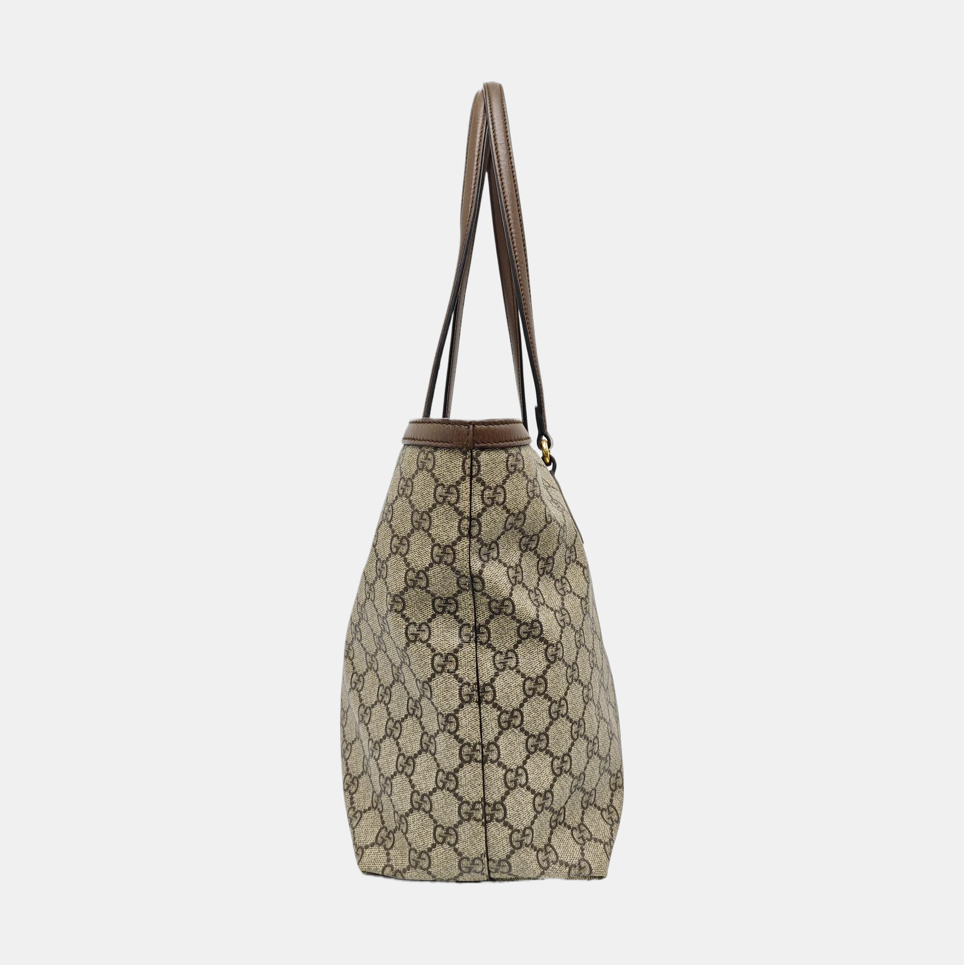 Ophidia Medium Monogram Coated Canvas Beige