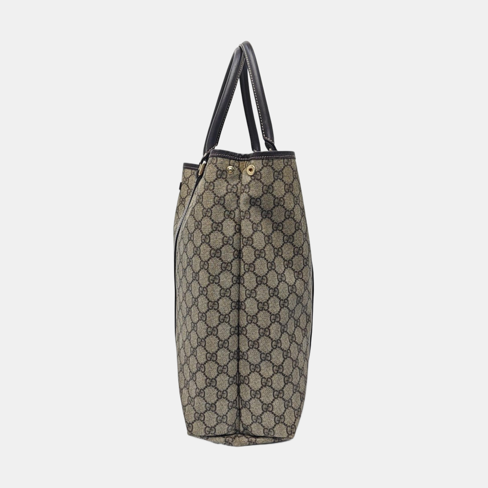 Monogram Coated Canvas Tote Bag Beige