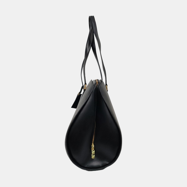 Calfskin Top Handle Bag Black