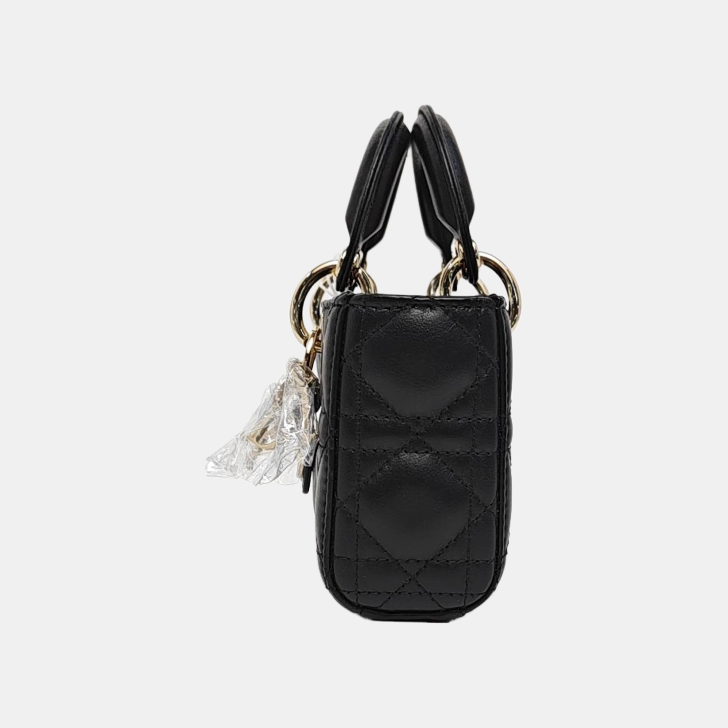 Lady Dior Mini Cannage Calfskin Black