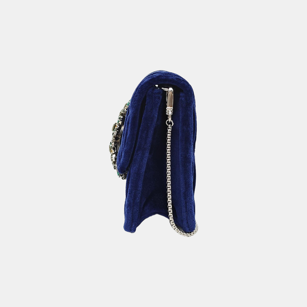 Velvet Shoulder Bag Blue