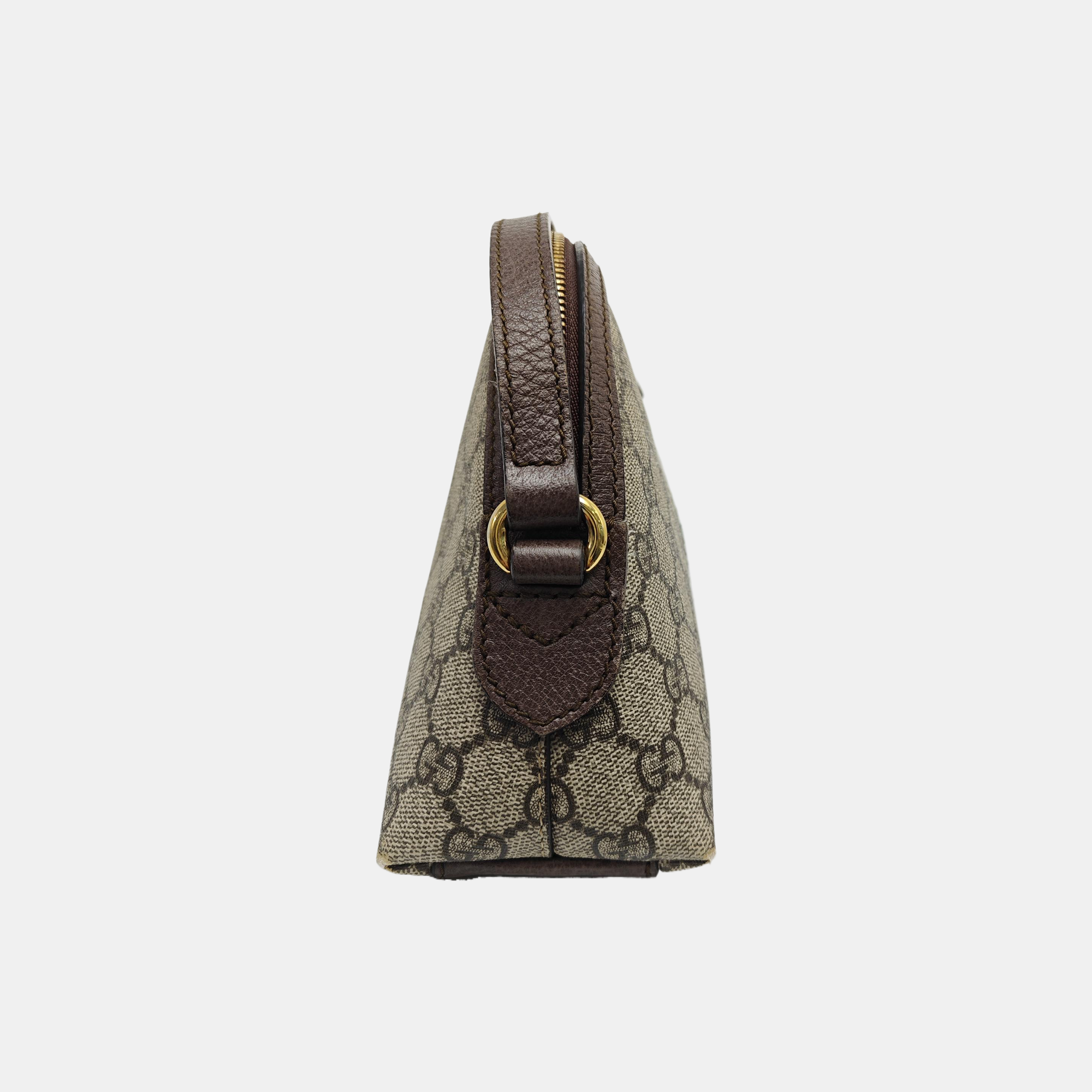 Ophidia Small Monogram Coated Canvas Beige