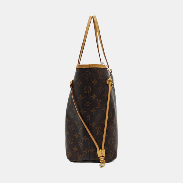 NEVERFULL MM Monogram Coated Canvas Brown