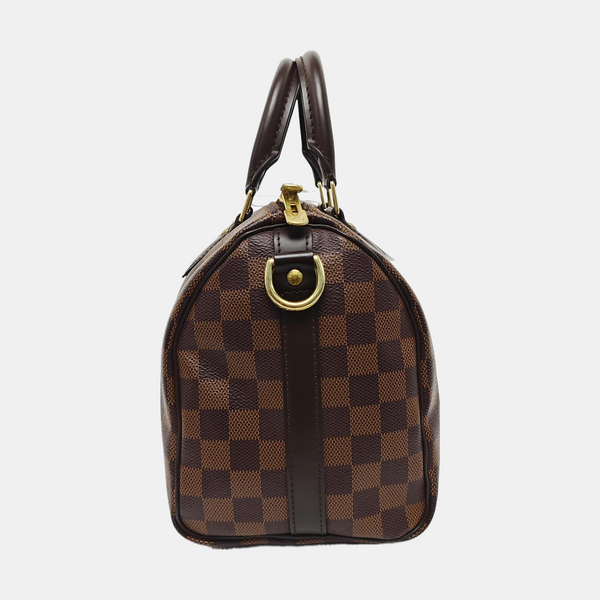SPEEDY 25 Damier Ebene Coated Canvas Brown