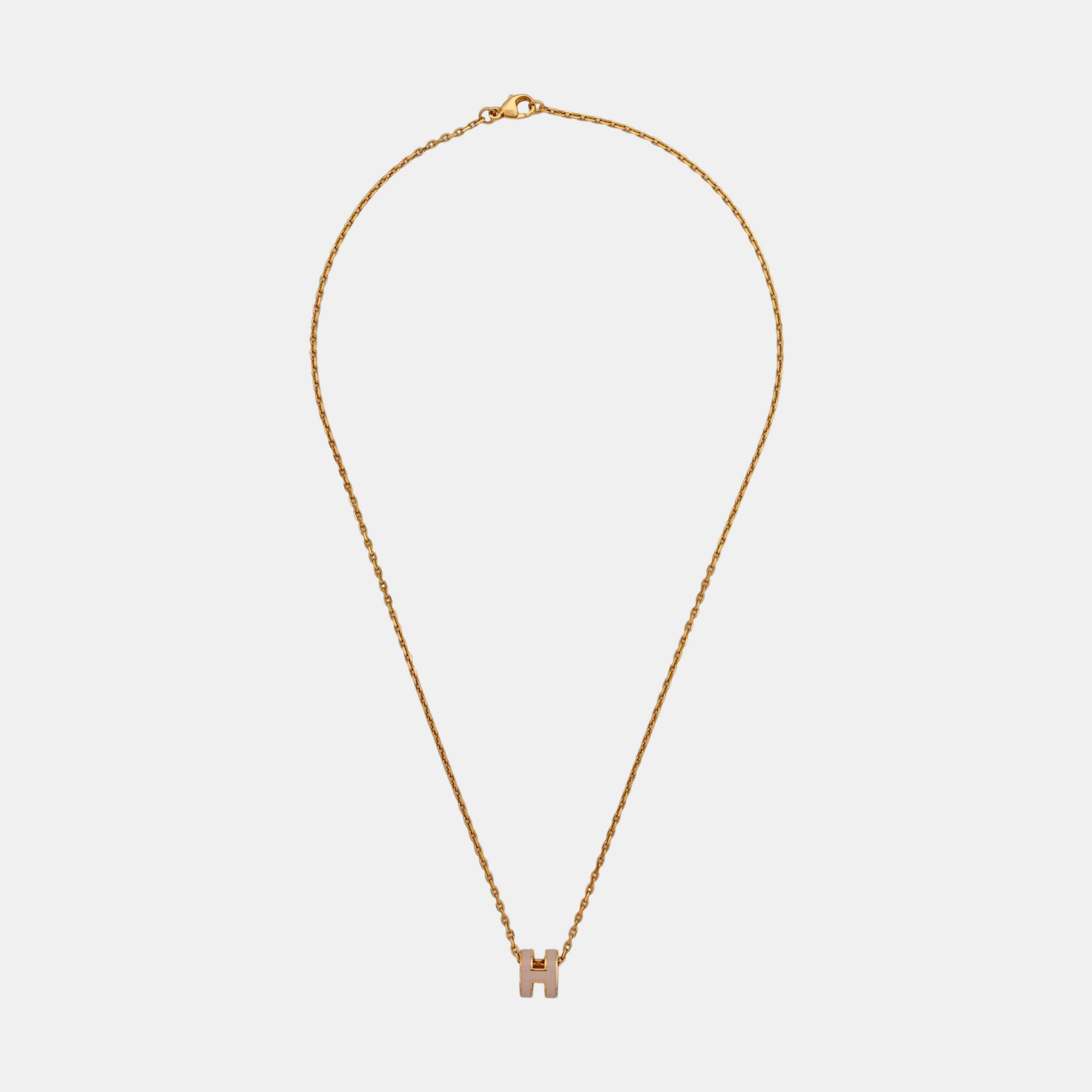 Pop H Metal Rose Gold Necklace