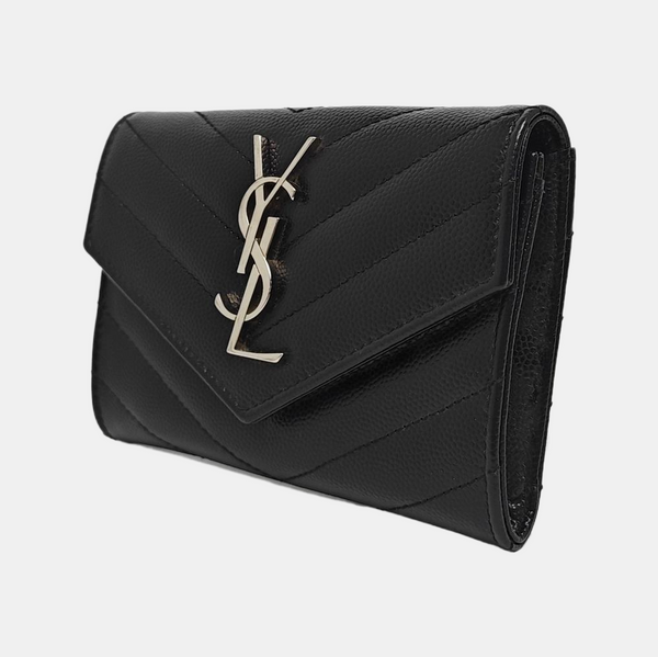MATELASSE Calfskin Black Card Holder