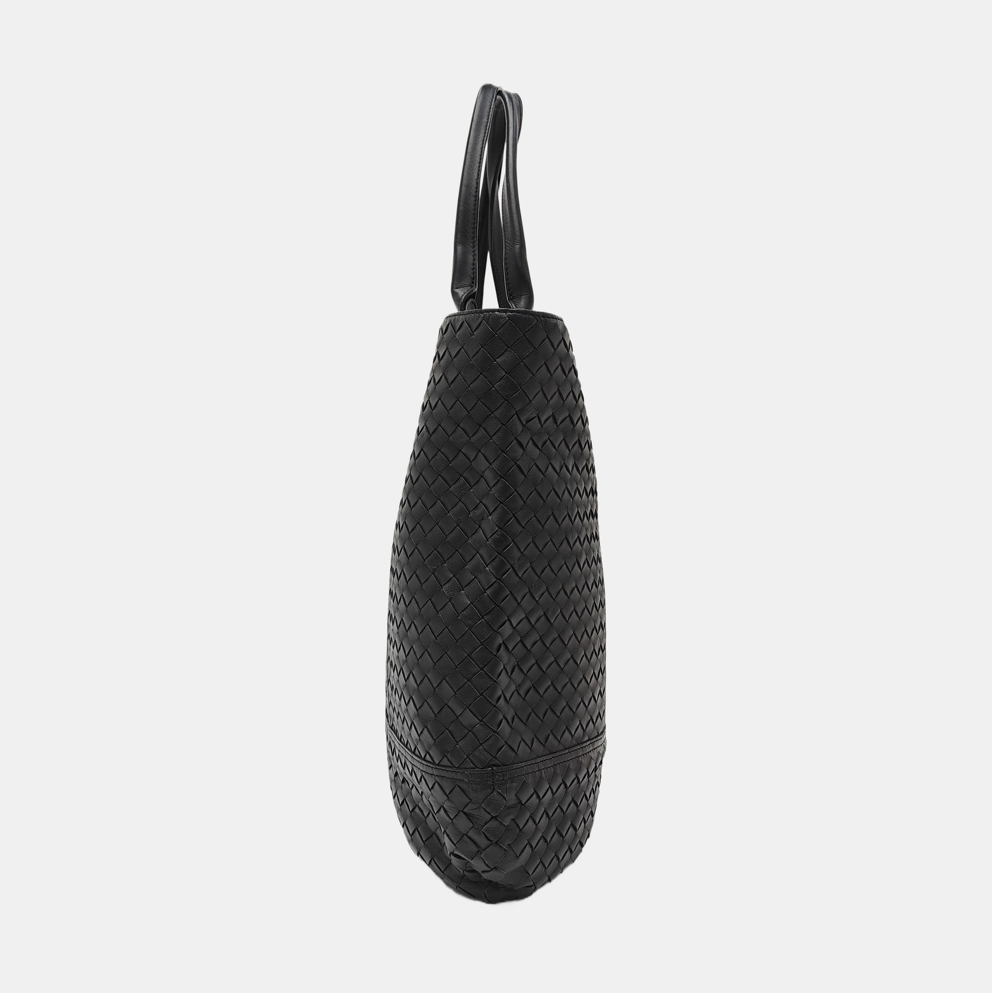 Lambskin Top Handle Bag Black