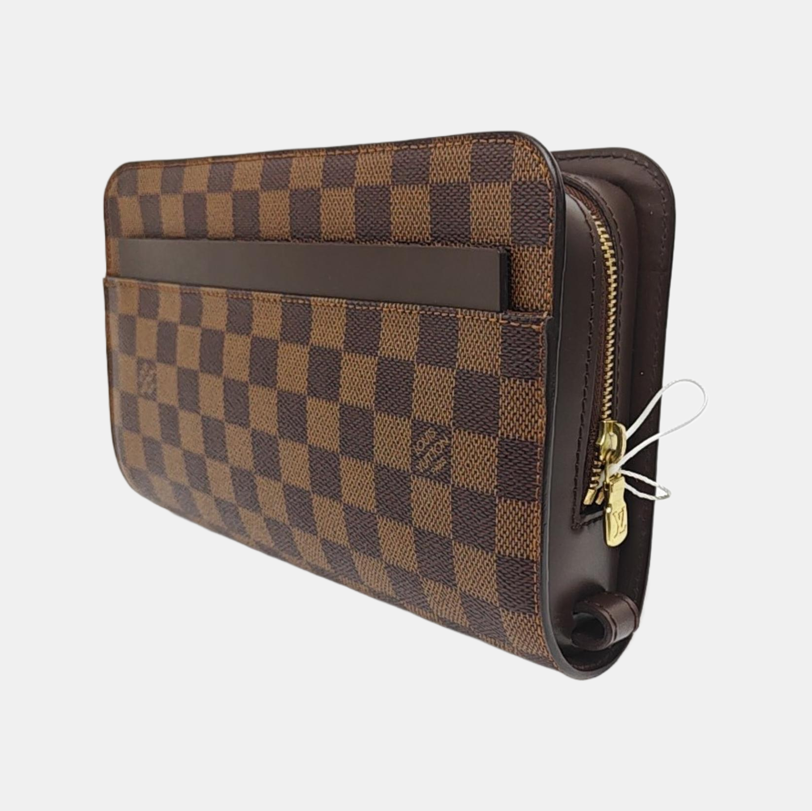 SAINT LOUIS Damier Ebene Coated Canvas Brown