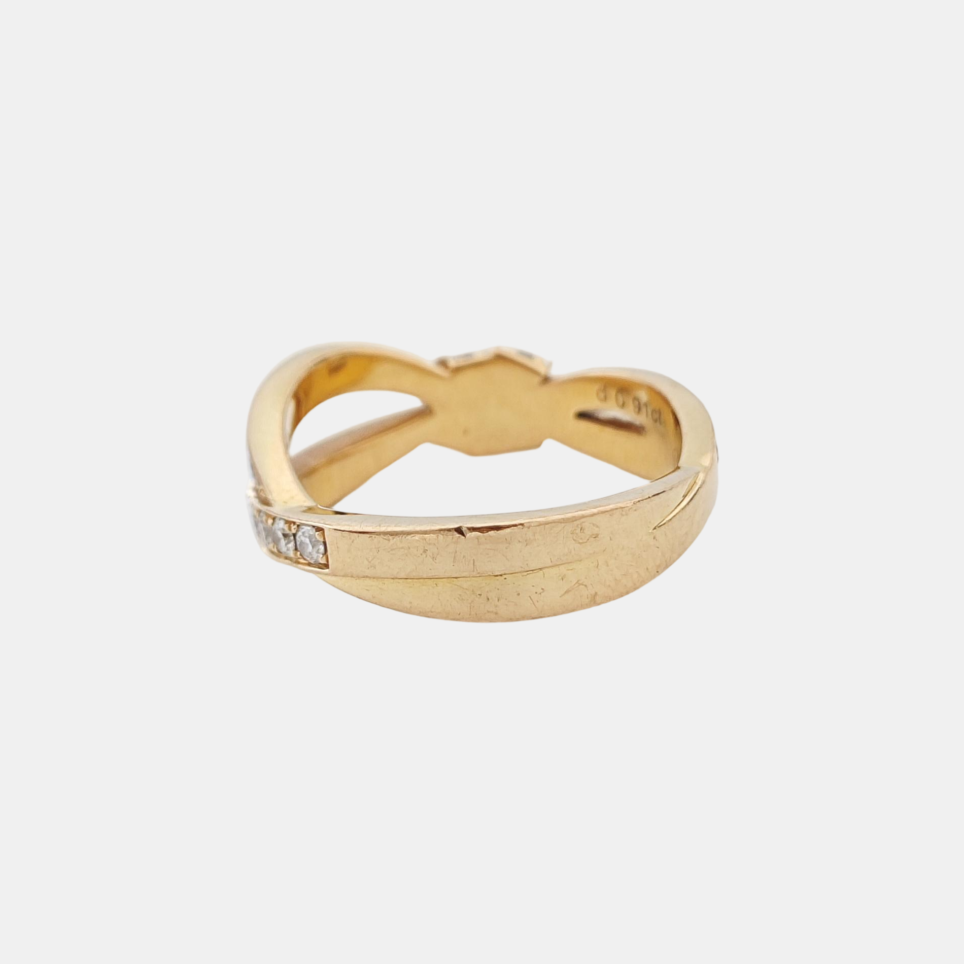 Jeux De Liens 18k Rose Gold Ring EU 52
