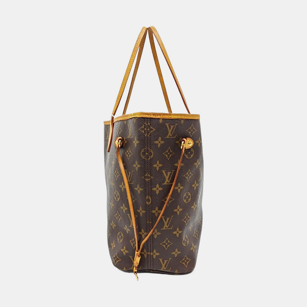 NEVERFULL MM Monogram Coated Canvas Brown