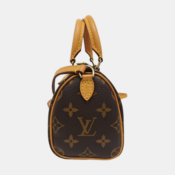 SPEEDY Nano Monogram Coated Canvas Brown
