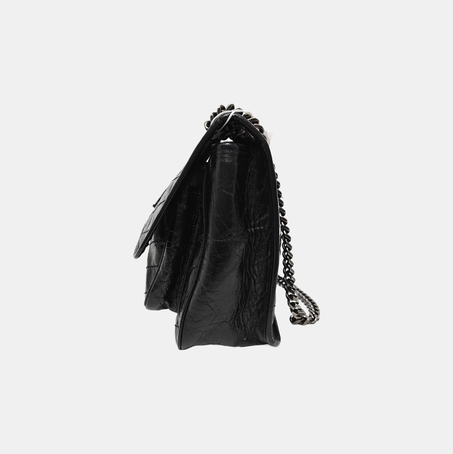 NIKI Medium Chevron Calfskin Black