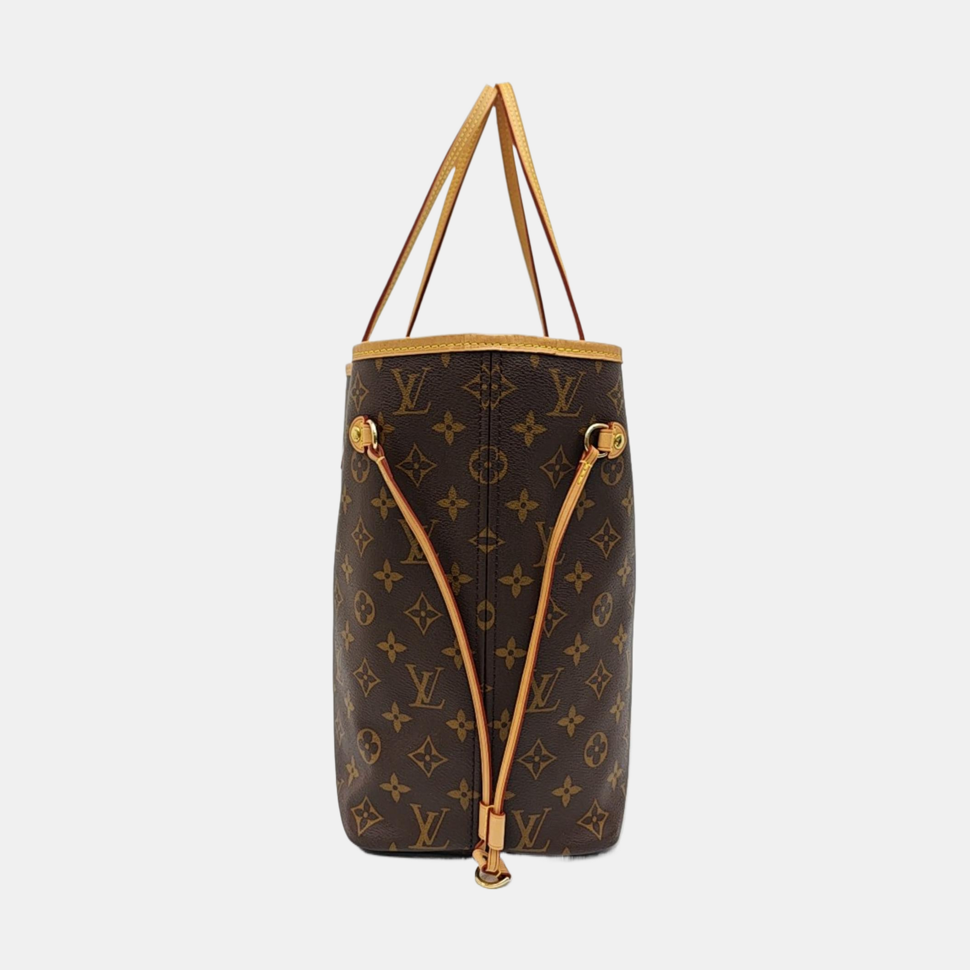 NEVERFULL MM Monogram Coated Canvas Brown