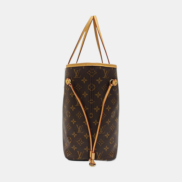 NEVERFULL MM Monogram Coated Canvas Brown
