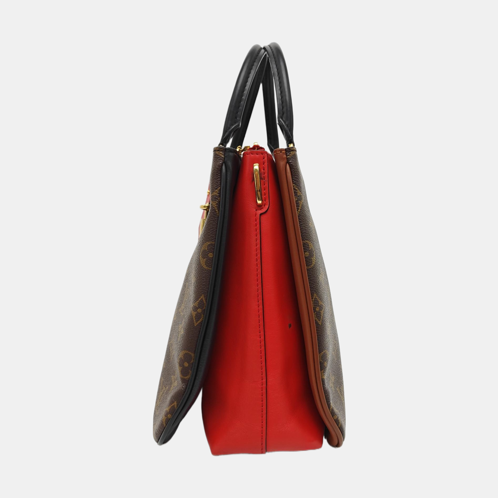 Monogram Coated Canvas Tote Bag Brown