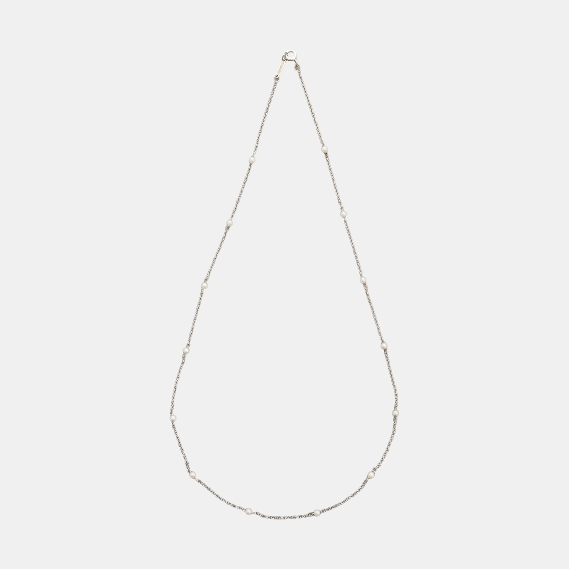 Elsa Peretti 18k White Gold Silver Necklace