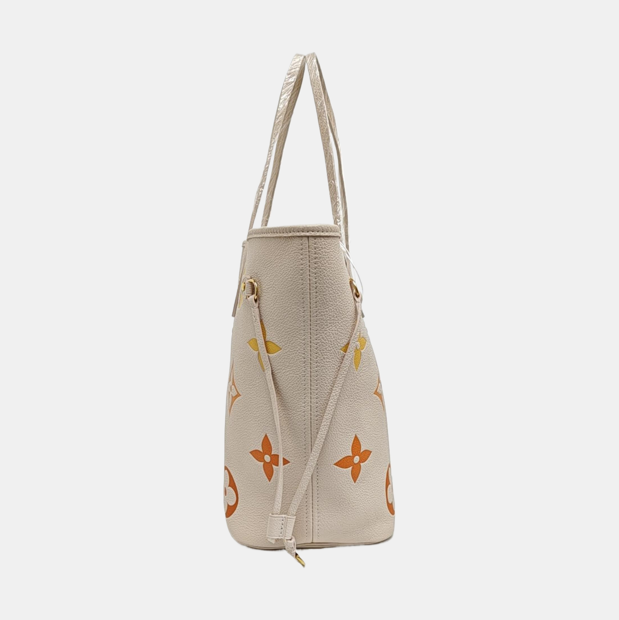 NEVERFULL MM Monogram Calfskin Beige