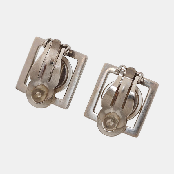 Metal Silver Clip On Earrings