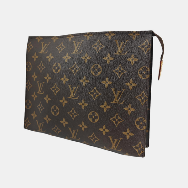TOILET POCKET 26 Monogram Coated Canvas Brown
