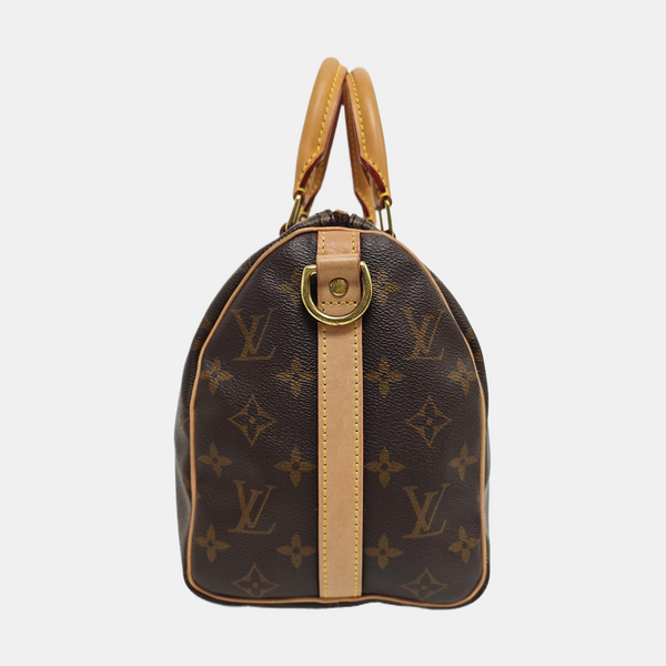 SPEEDY 25 Monogram Coated Canvas Brown