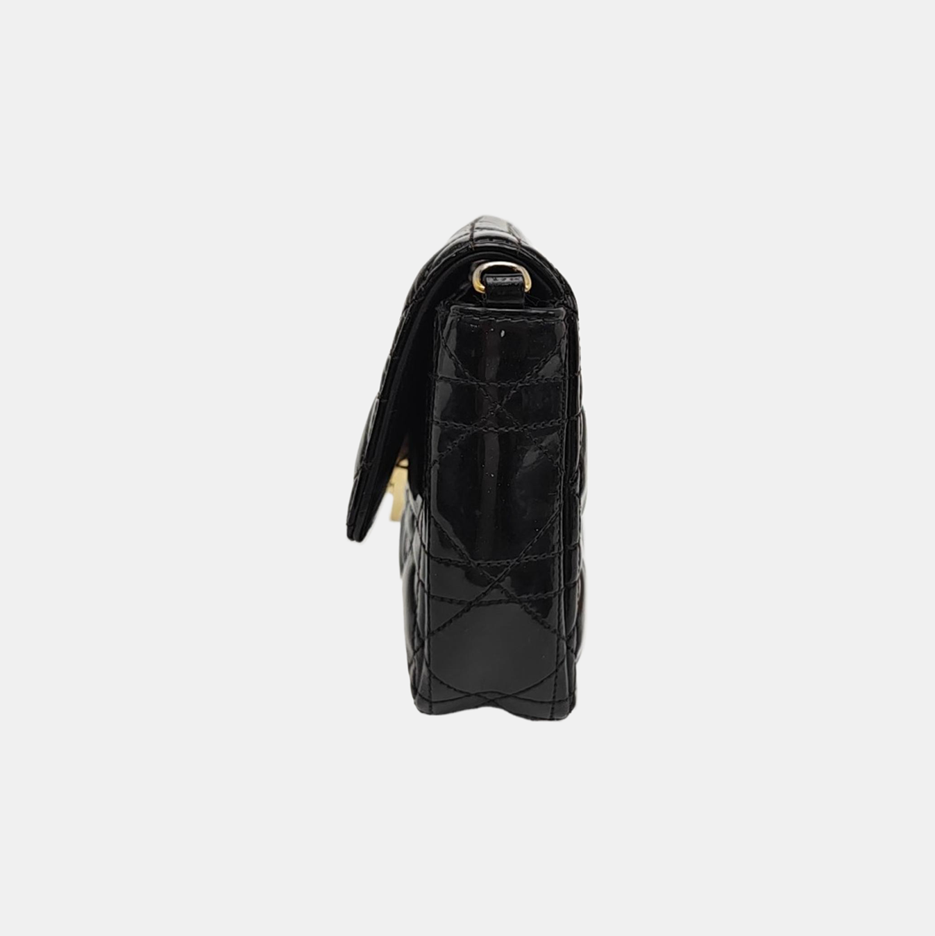 Miss Dior Cannage Patent Leather Black
