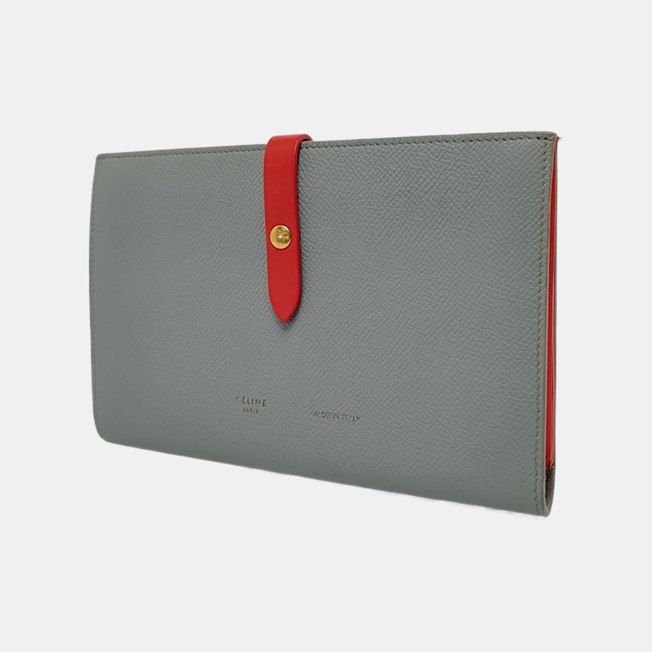 STRAP Large Calfskin Gray Wallet