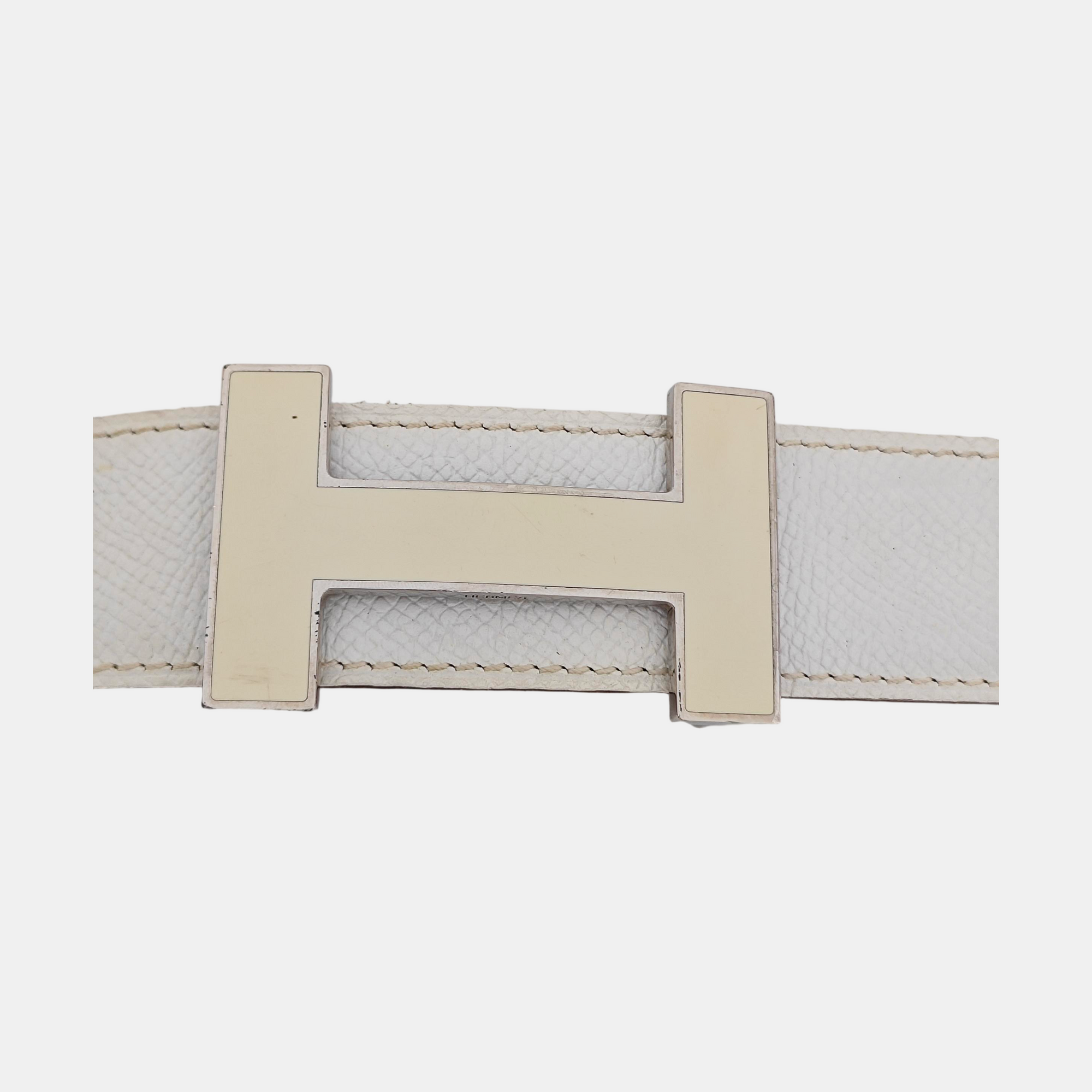 Leather Belt White