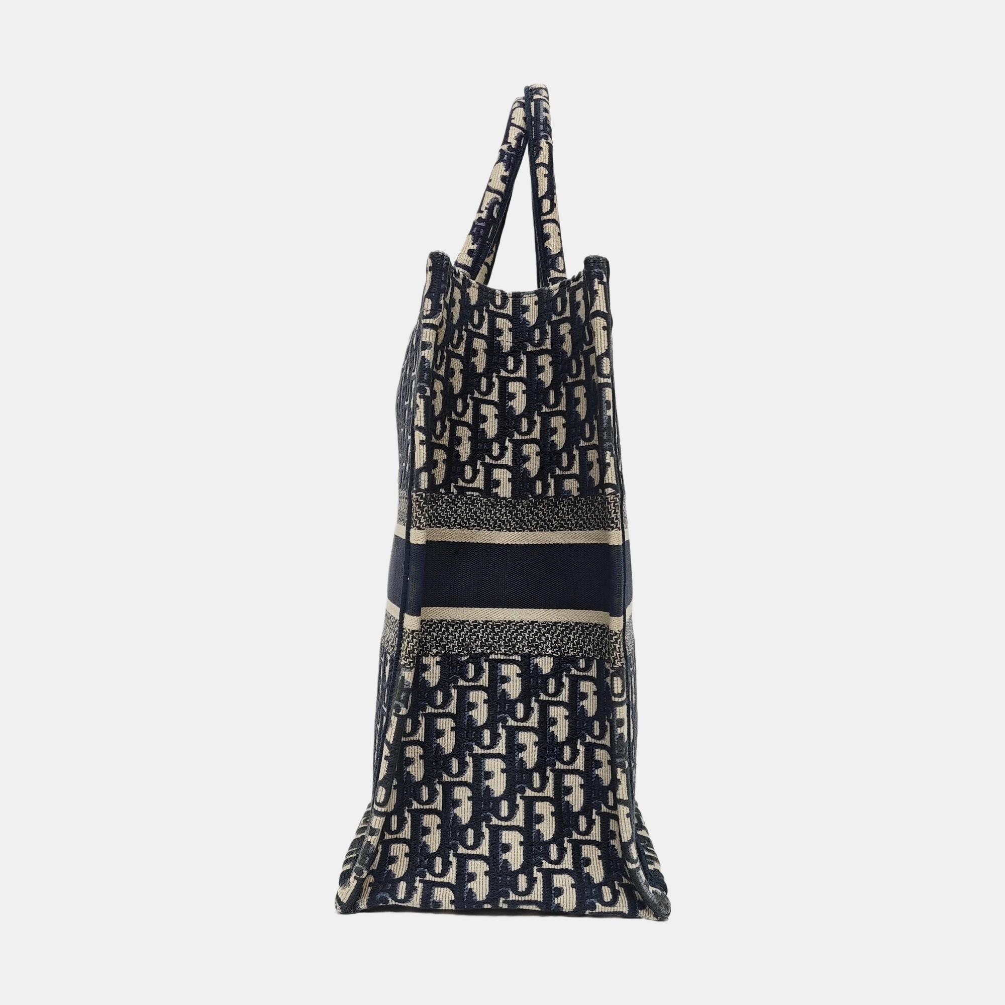 Book Tote Large Oblique Canvas Blue