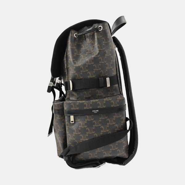 Coated Canvas Backpack Brown