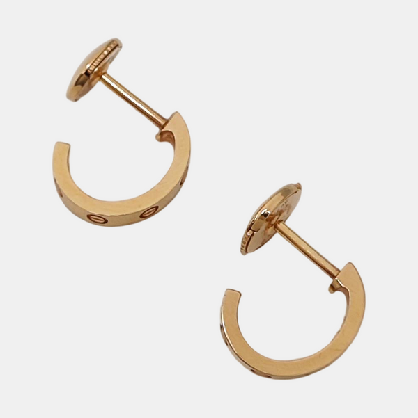 LOVE 18k Rose Gold Stud Earrings