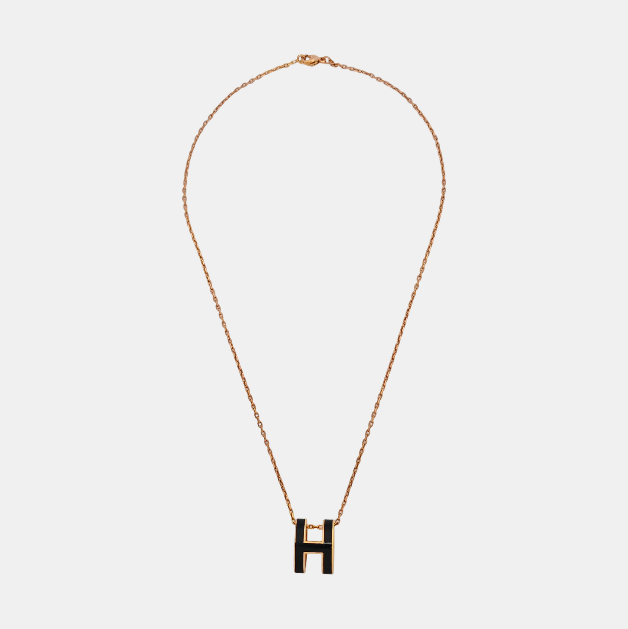 Pop H Metal Rose Gold Necklace