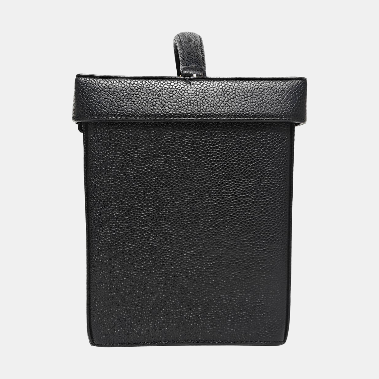 VINTAGE COSMETIC BAGS Grained Calfskin Black