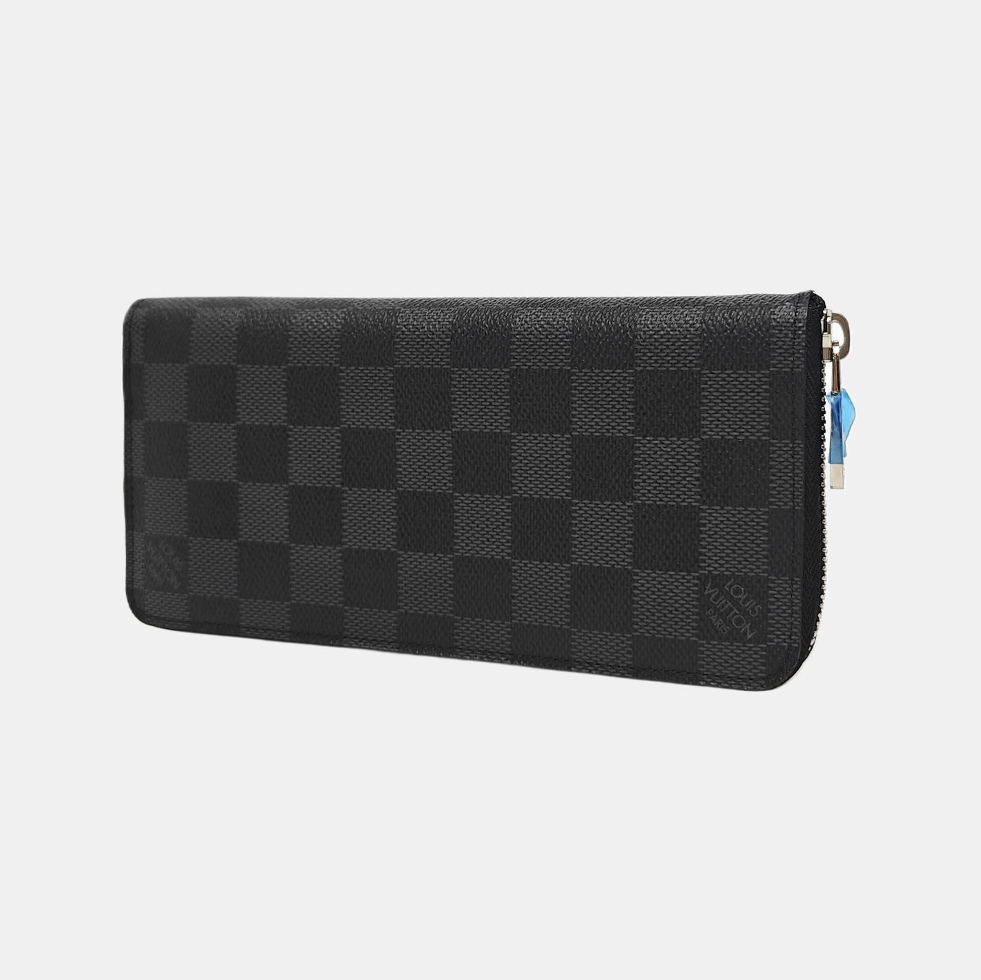 ZIPPY Damier Graphite Coated Canvas Gray Wallet