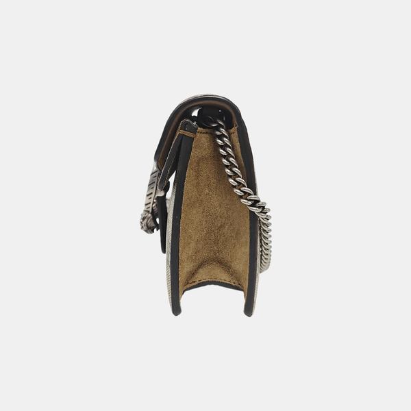 Dionysus Super Mini Monogram Coated Canvas Beige