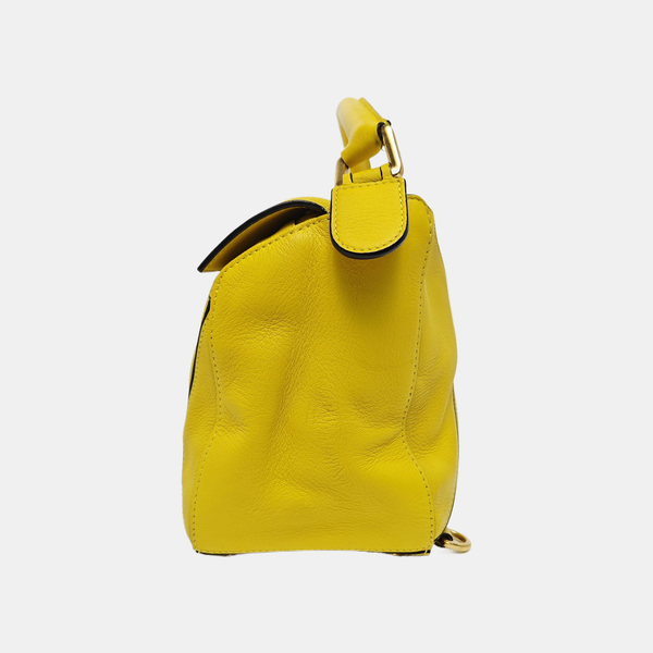 Puzzle Medium Calfskin Yellow