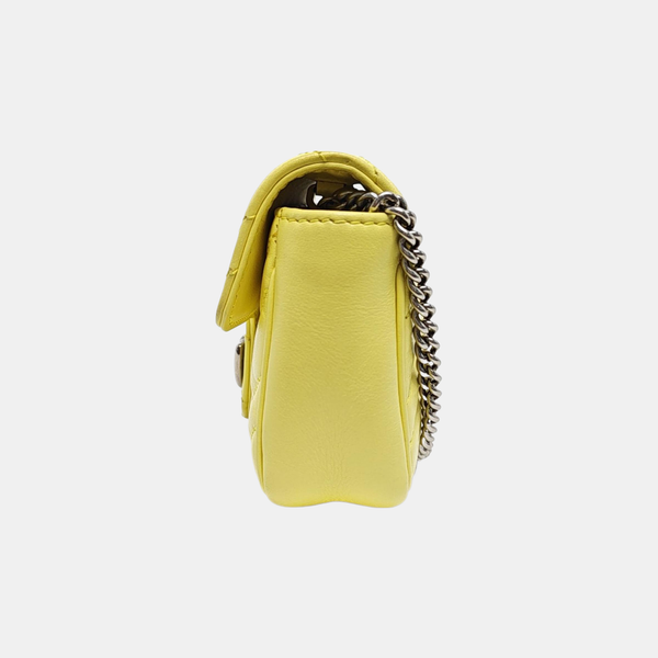 GG Marmont Mini Quilted Calfskin Yellow