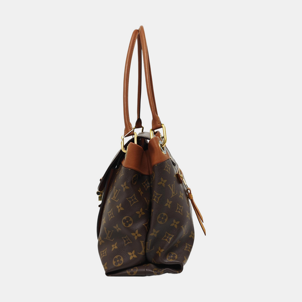 OLYMPE MM Monogram Coated Canvas Brown