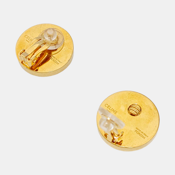 Metal Gold Clip On Earrings