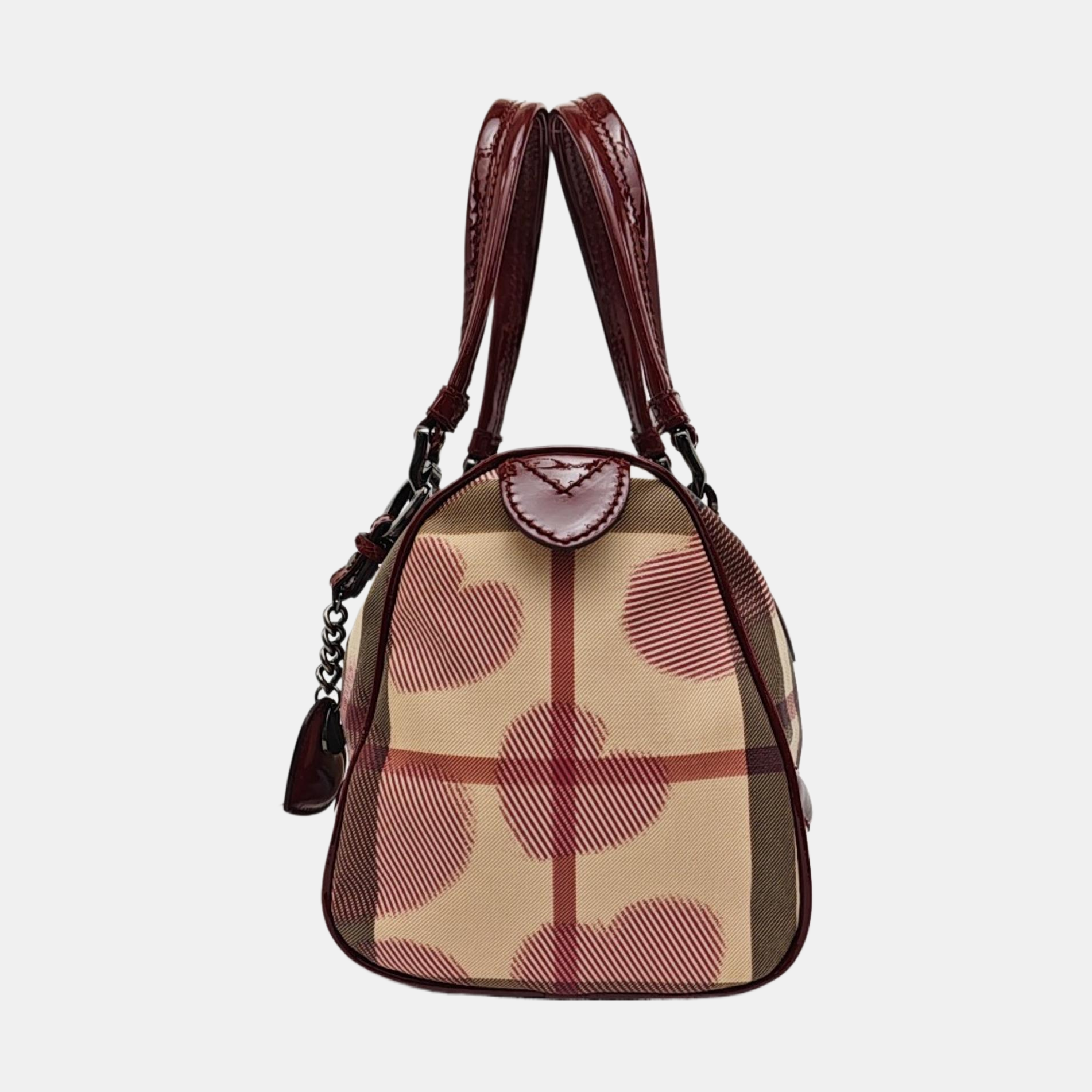 Coated Canvas Top Handle Bag Beige
