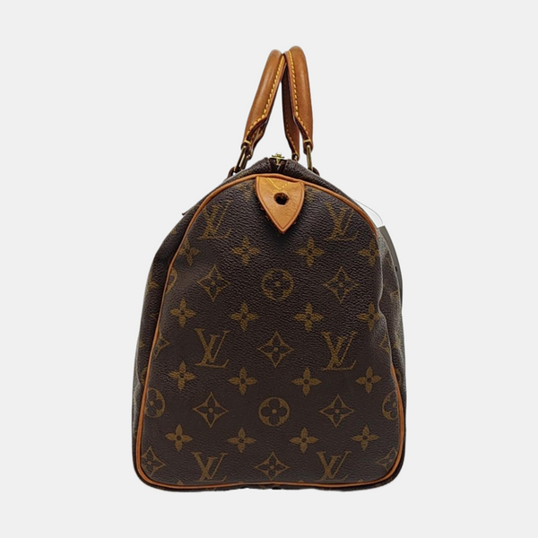 SPEEDY 30 Monogram Coated Canvas Brown