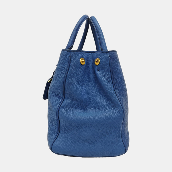 Calfskin Tote Bag Blue